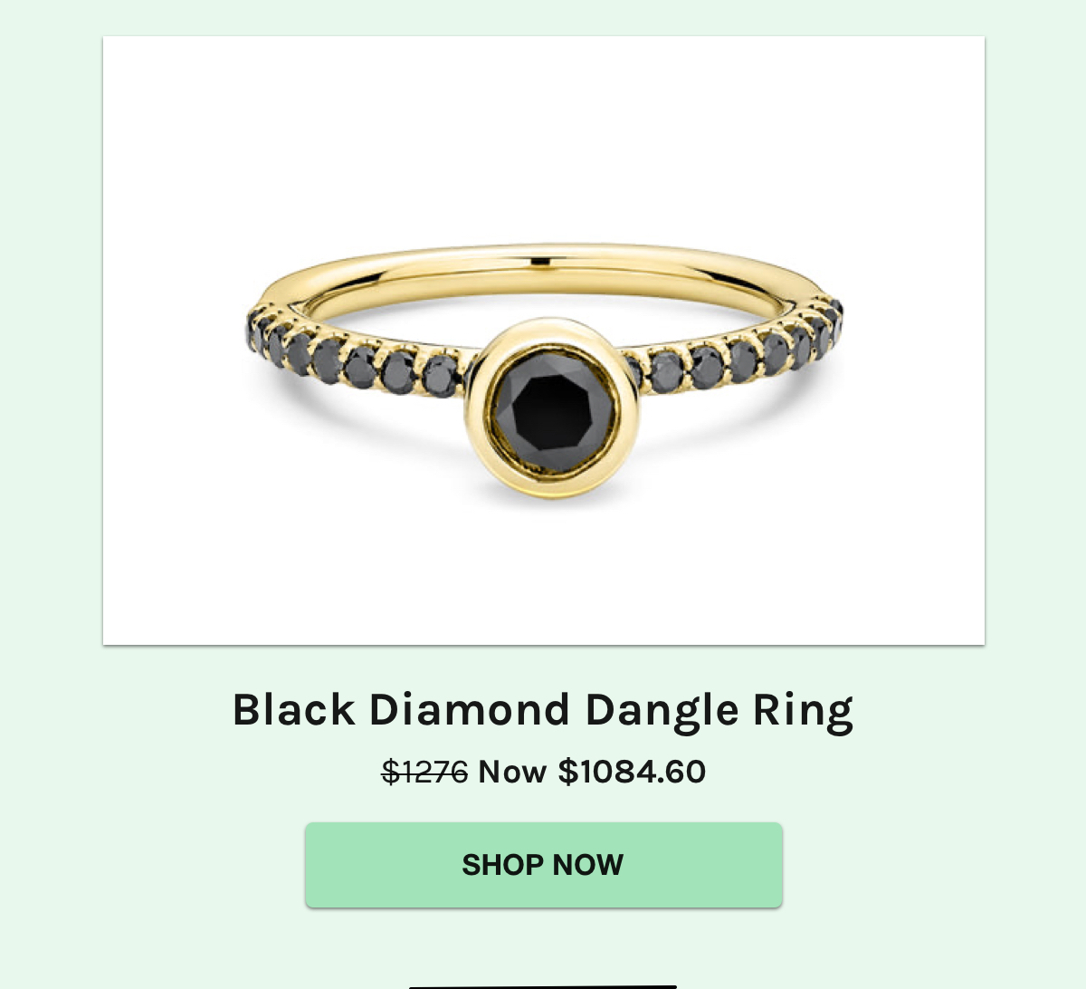 Black Diamond Dangle Ring. Was $1276 Now $1084.60. Shop now