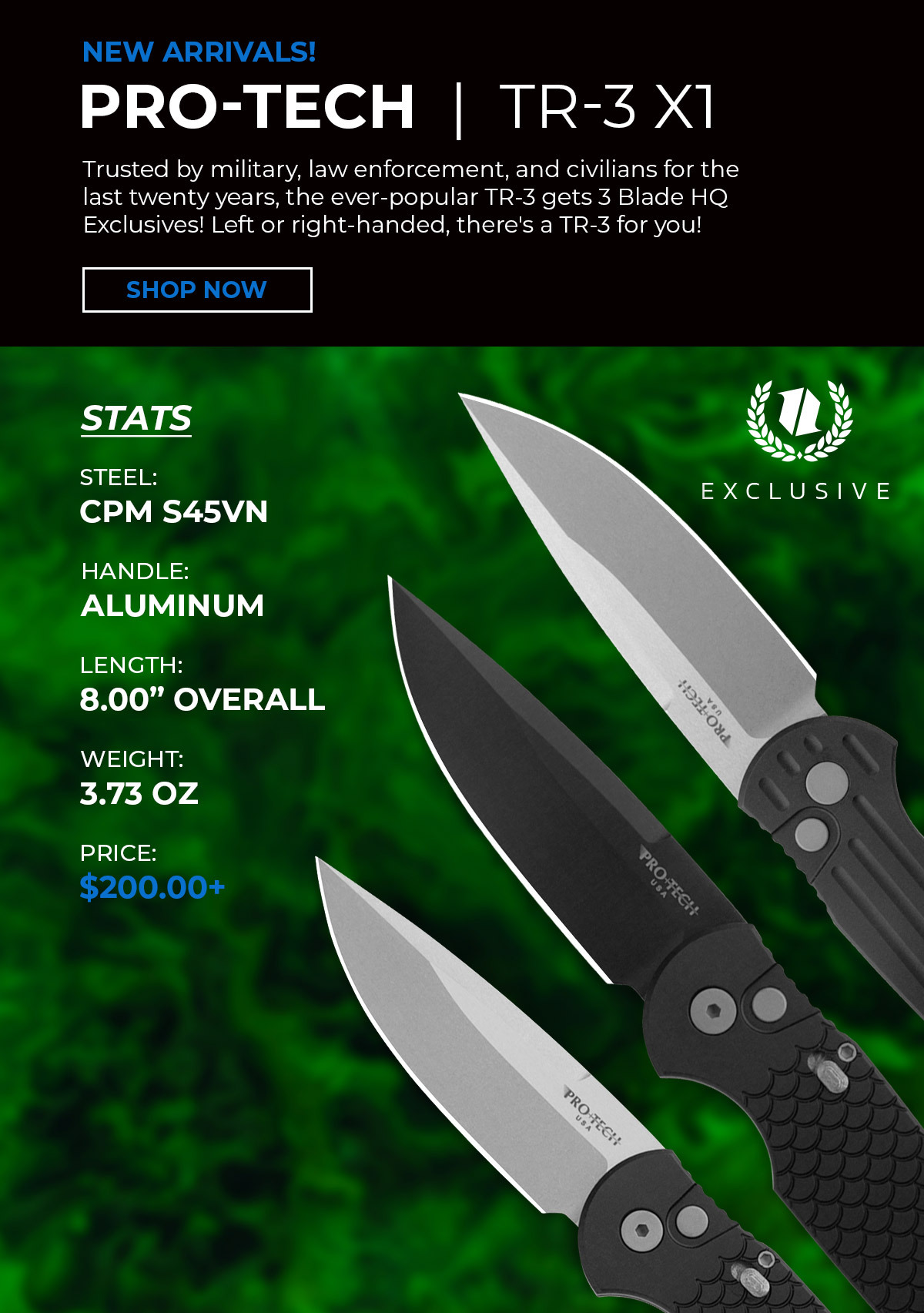 New Exclusive TR-3 Models!