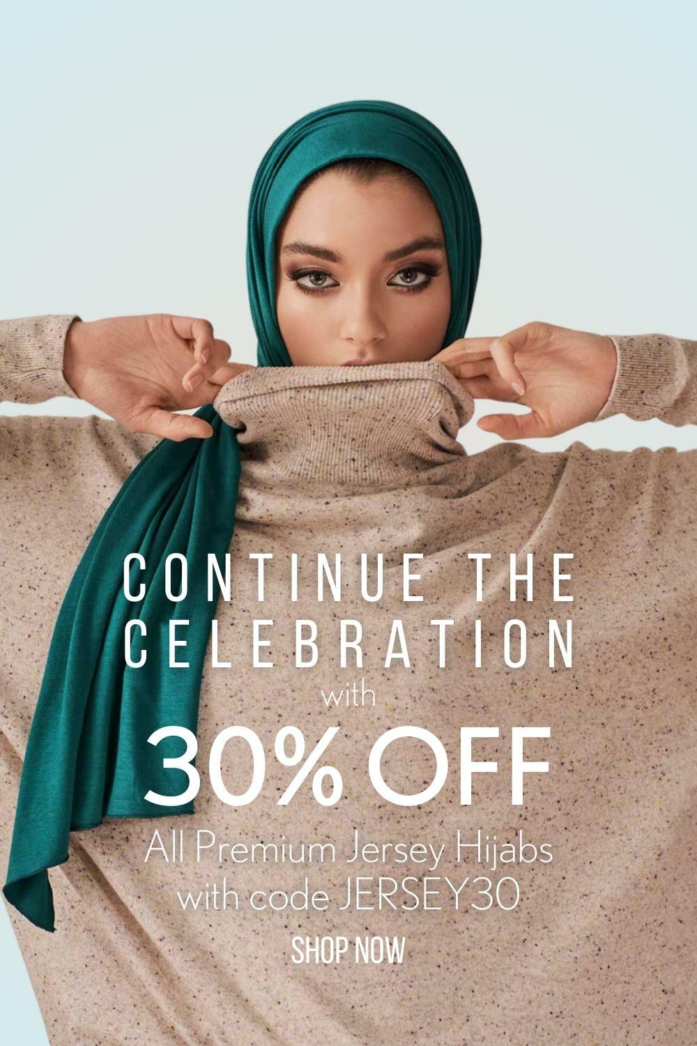 Shop All Jersey Hijabs at 30% off with code JERSEY30