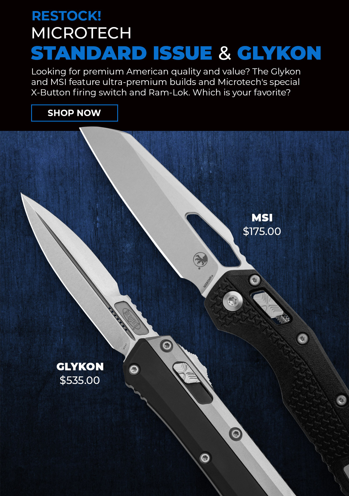 Microtech Standard Issue & Glykon