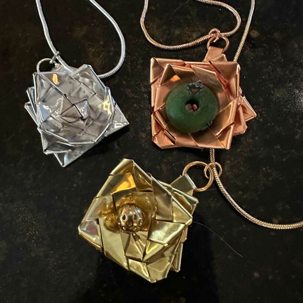 metal foil pendants