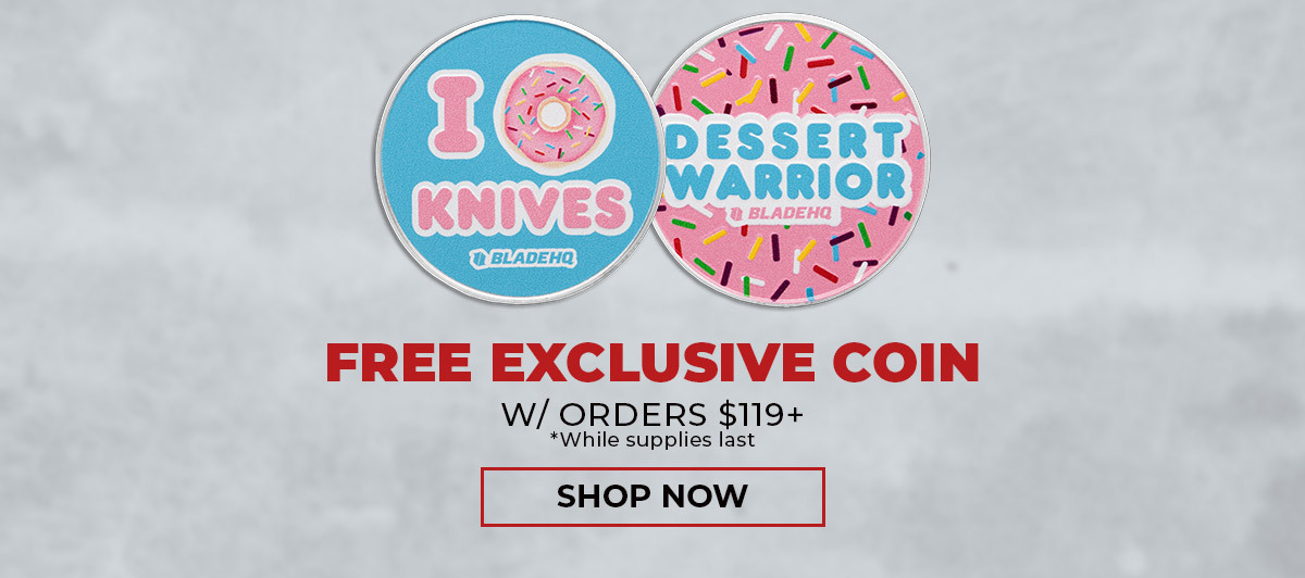Free coin w/ orders $119+