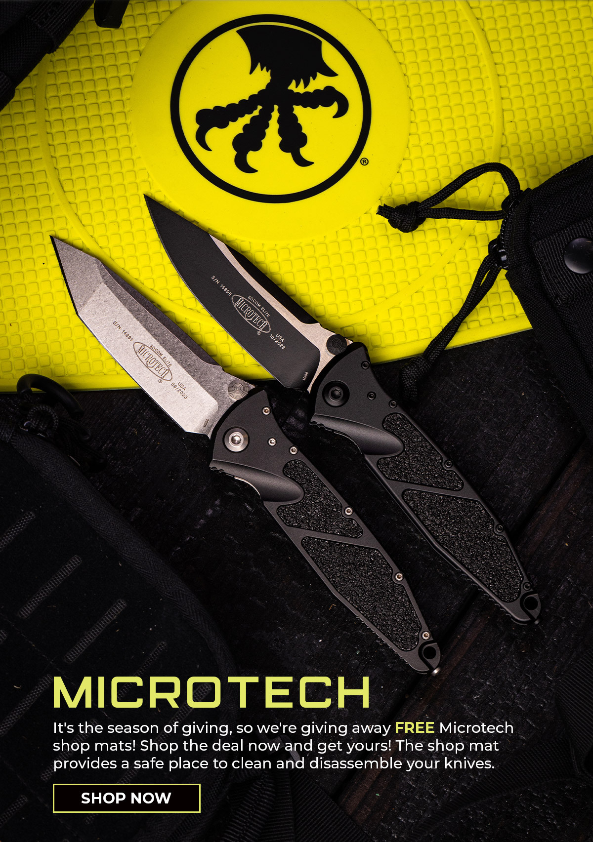 Shop mat giveaway w/ Microtech purchase!