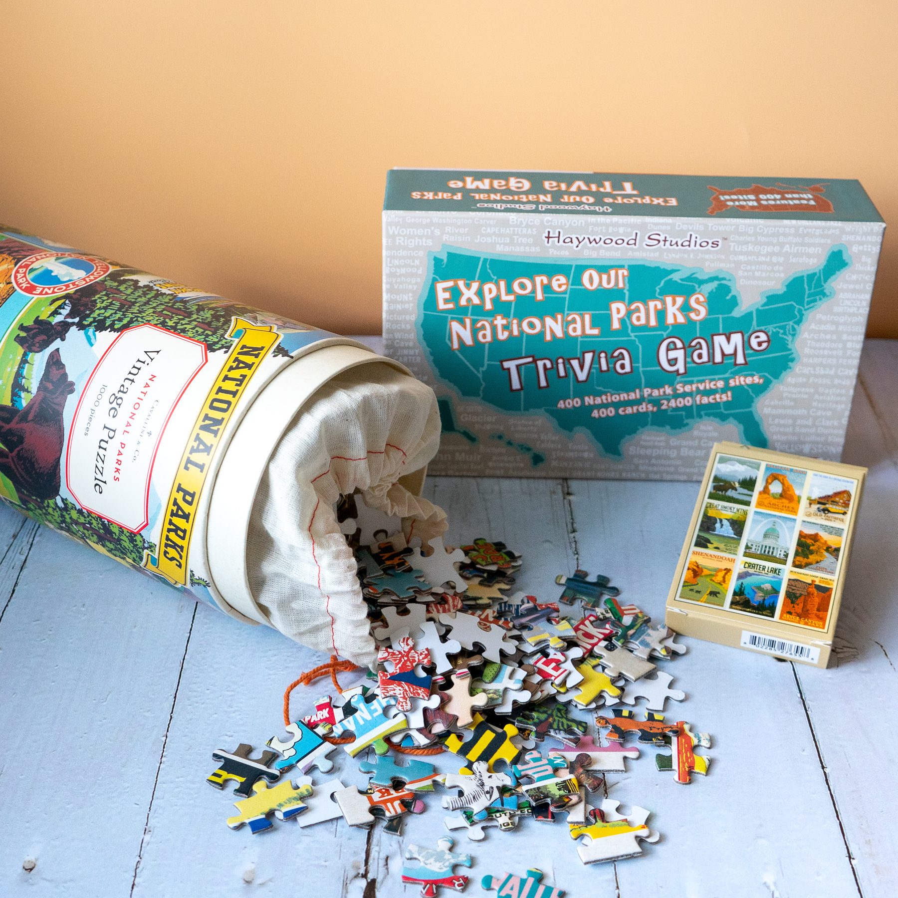 National Park trivia, cards and puzzle