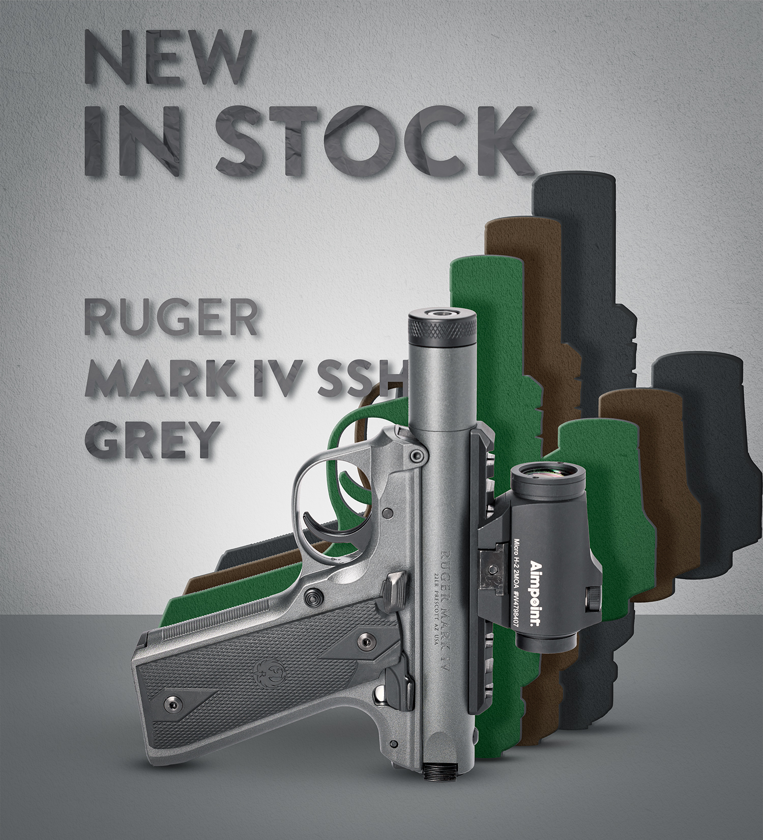 Ruger Mark IV SSH Grey - In Stock