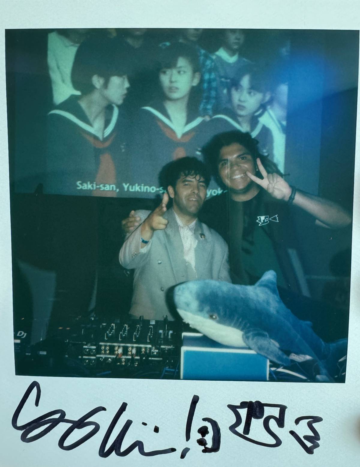 Groovy Kaiju and Zaku 86 Polaroid