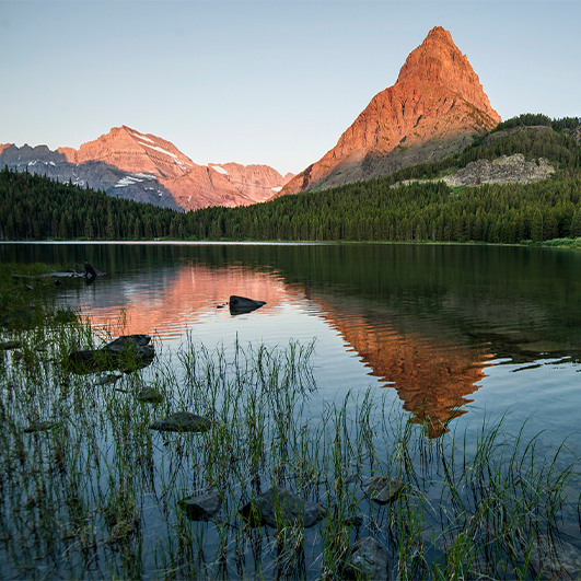 Early morning light in the Many Glacier valley.