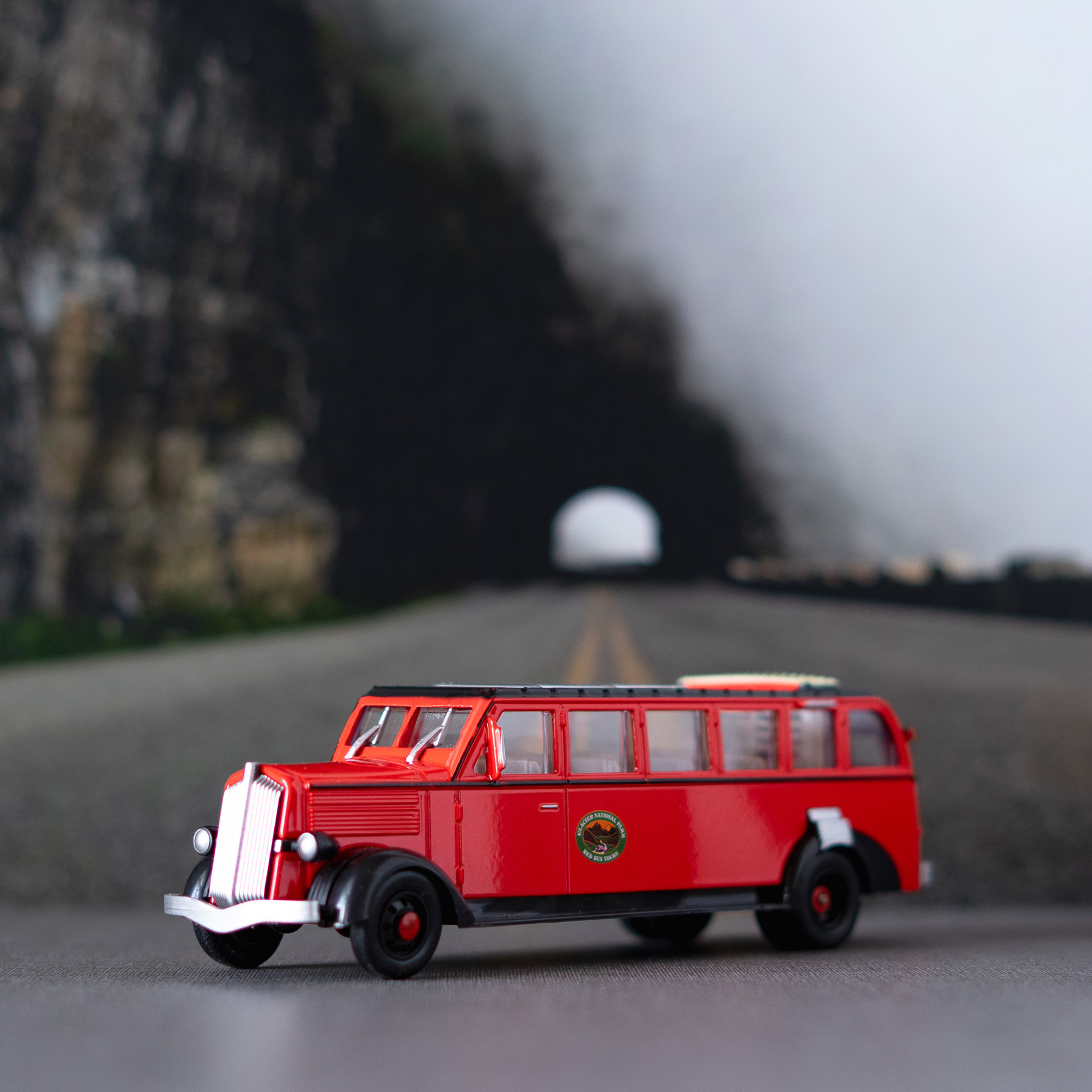 Model of a red bus