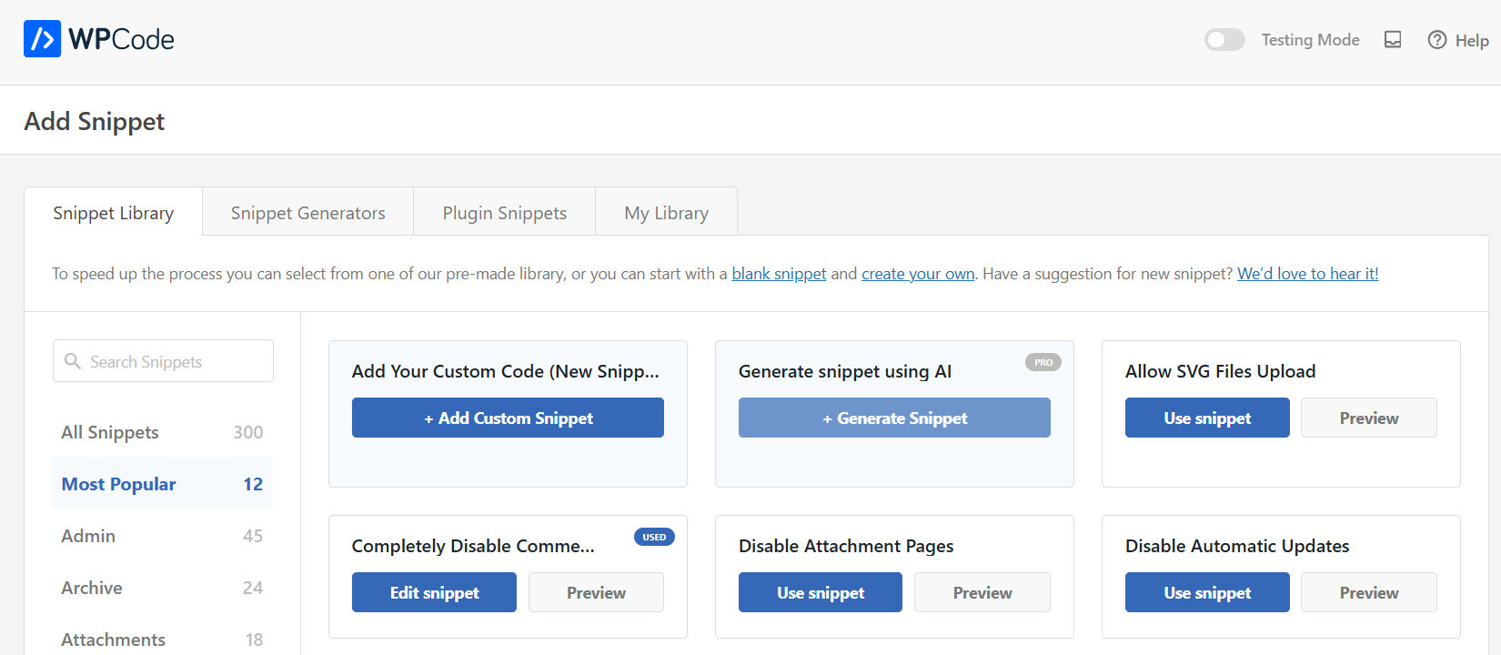 Download the free WPCode plugin