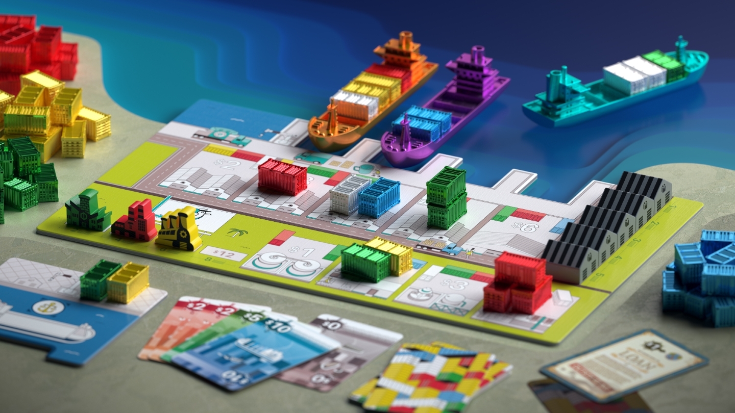 Container Board Game Render In Play