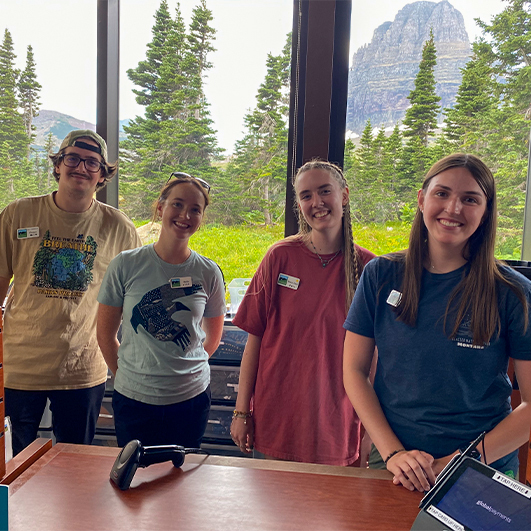 Staff at Logan Pass 