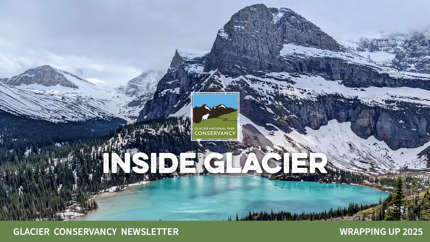 A shot of a partially frozen lake in the park.