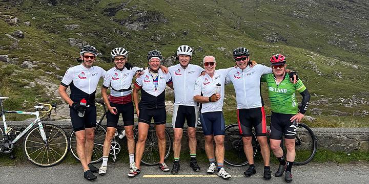 EPS Global leadership team with their bikes