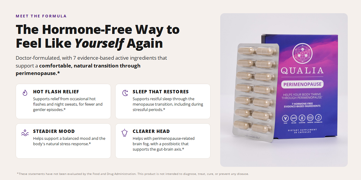Qualia Perimenopause hormone-free supplement