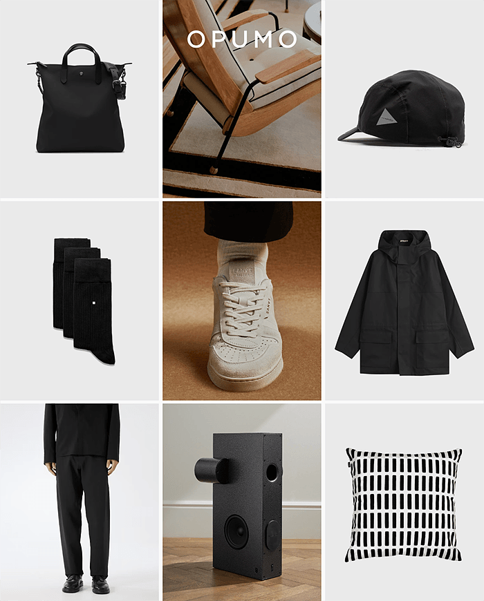 Weekly Wishlist, 9 product grid of Monochrome Minimalism