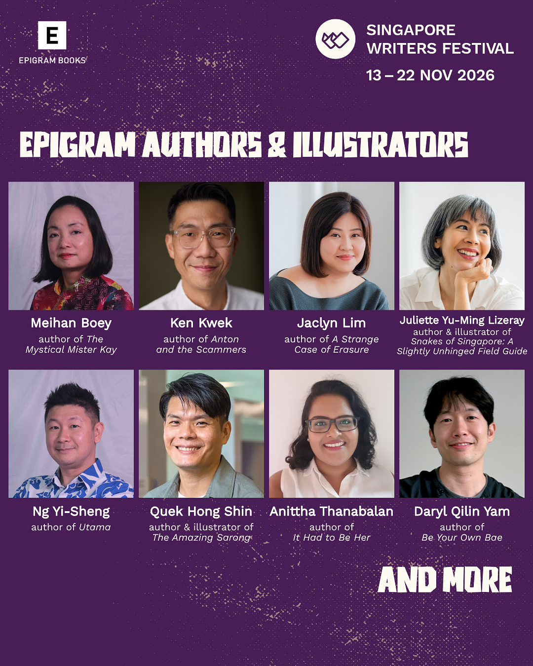 Epigram authors at Singapore Writers Festival 2026